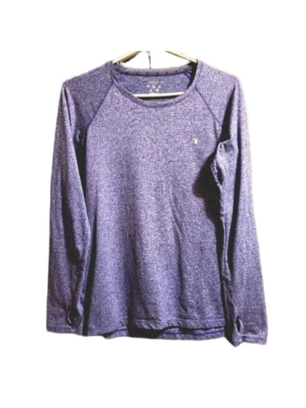 Champion Athletic Top Long Sleeves Round Neck Stretch Breathable Thumbholes